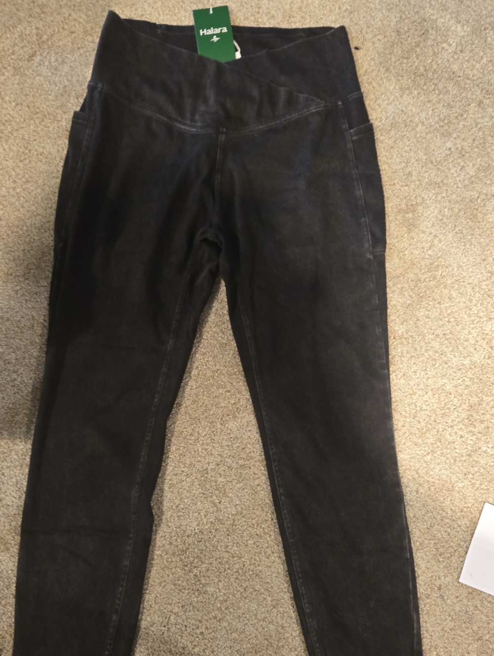 Halara Flex™ Crossover Pocket Washed Denim Work Leggings 7/8